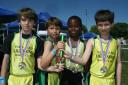 First place - Eli, Skyler, Dennis and Gregor