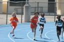 Maddie flies off the start with Julia