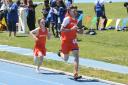 Michael and Kent at the end of lap 1